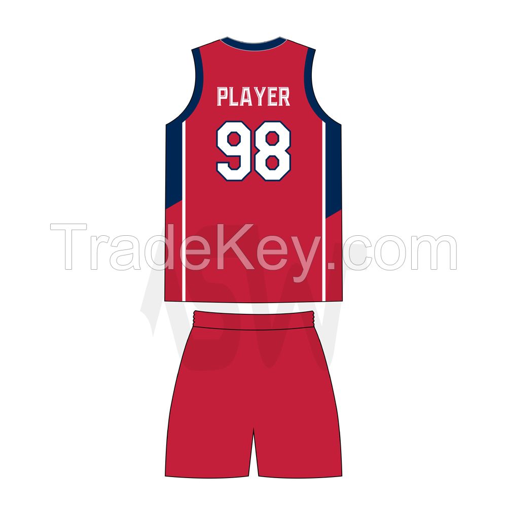 Wholesale New Blank Team Basketball Jerseys 100% Polyester High Quality Breathable Custom Basketball Team uniform