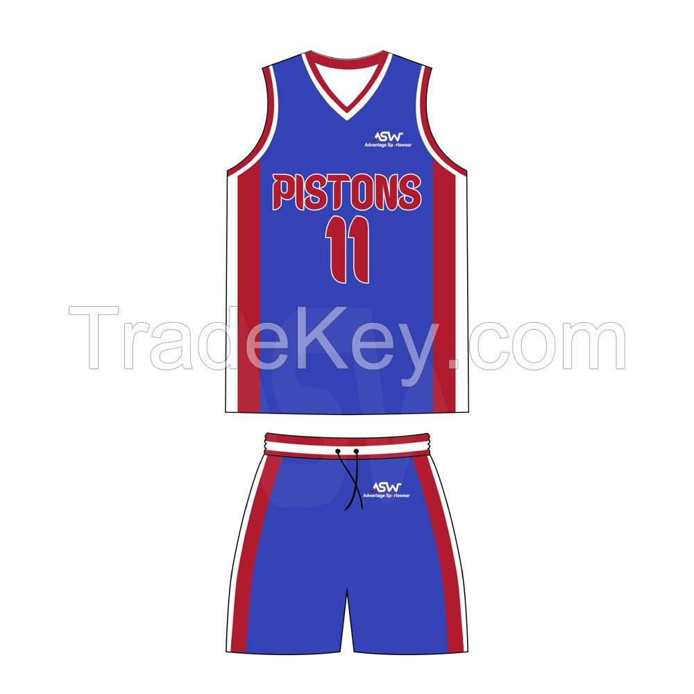 Unique Basketball Jersey Pattern Design Full Sublimation Digital Printing OEM Service Basketball Uniform