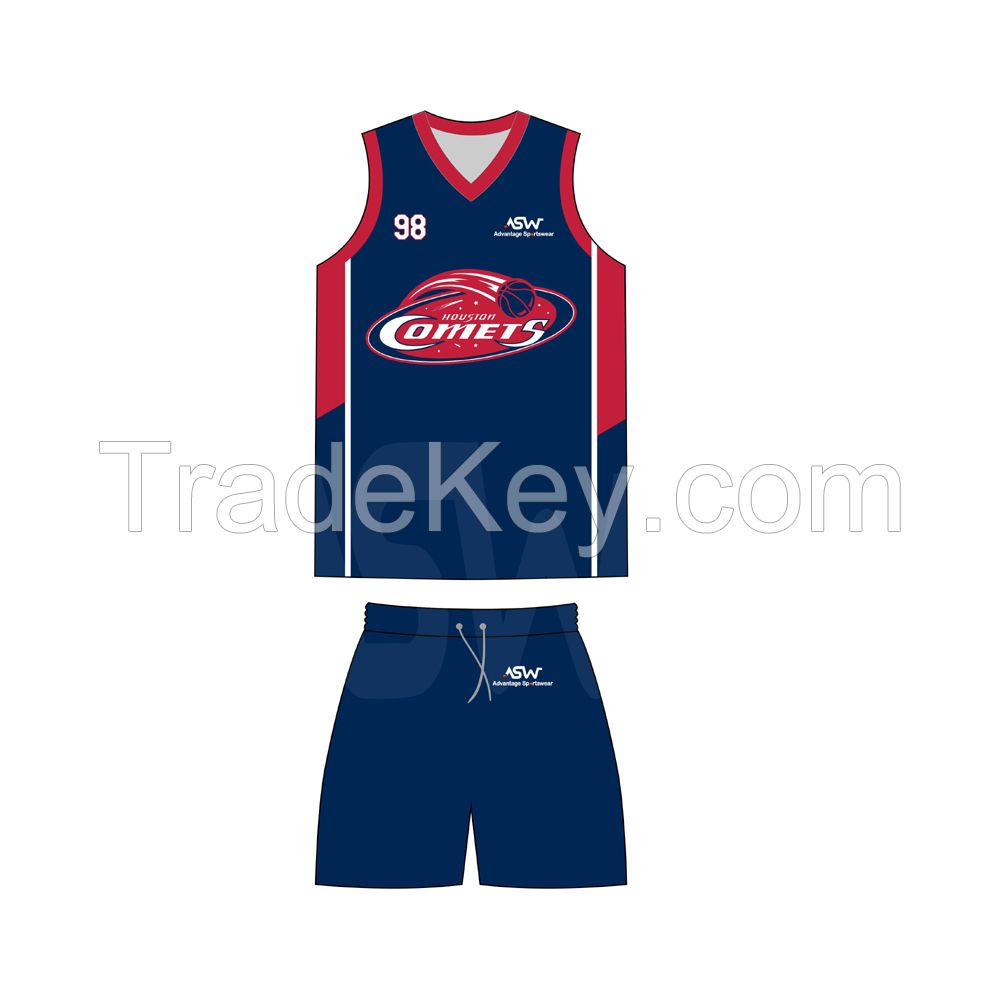 Wholesale New Blank Team Basketball Jerseys 100% Polyester High Quality Breathable Custom Basketball Team uniform