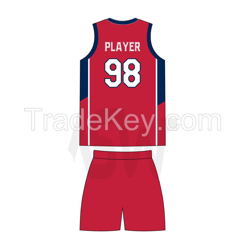 Sialkot Unique Design High Quality Basketball Jersey Men Quick Dry Wholesale Basketball Uniform