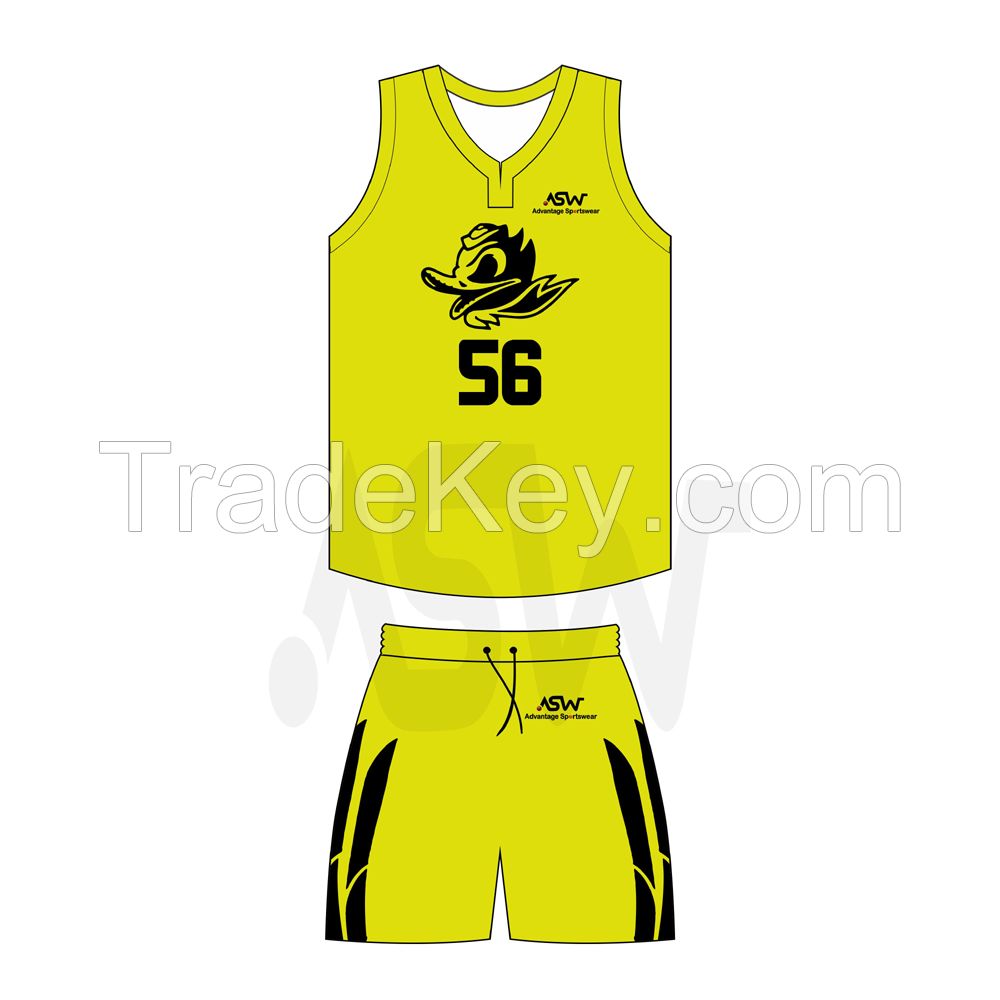 New Style Sublimation Printing Logo Breathable Men Basketball Uniform 2022