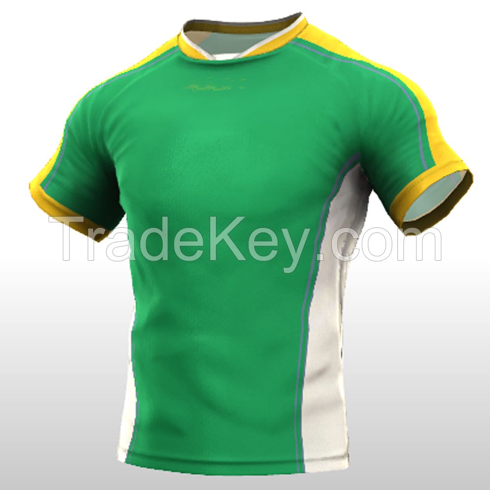 Custom top quality new design team sports club quick dry sublimated printing rugby jersey