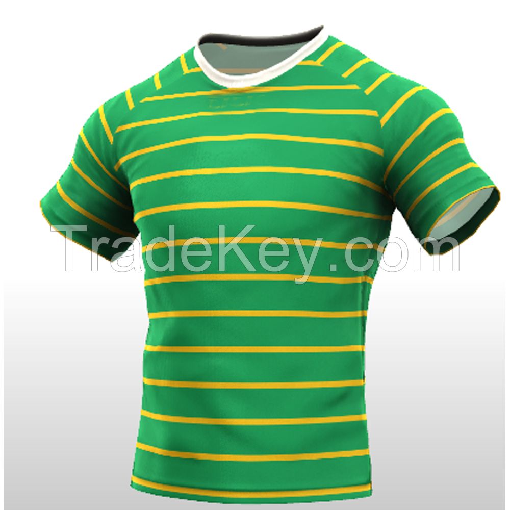 High Quality Wholesale Quick Dry Stretch Polyester Rugby Club Shirt Sublimation Custom Rugby Jersey