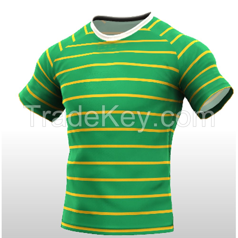 Tight fit professional training sublimated men rugby jersey