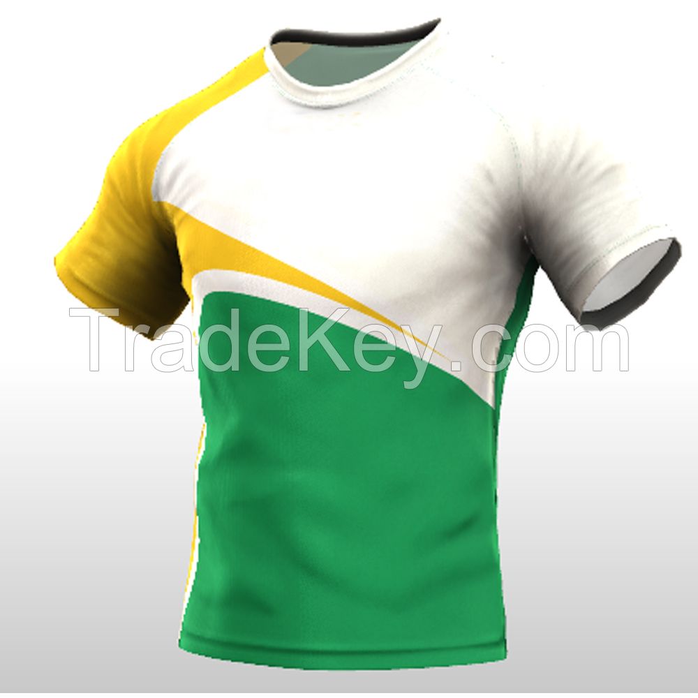 2022 Sports Team Wear Breathable Quick Dry Sublimated Rugby Jersey