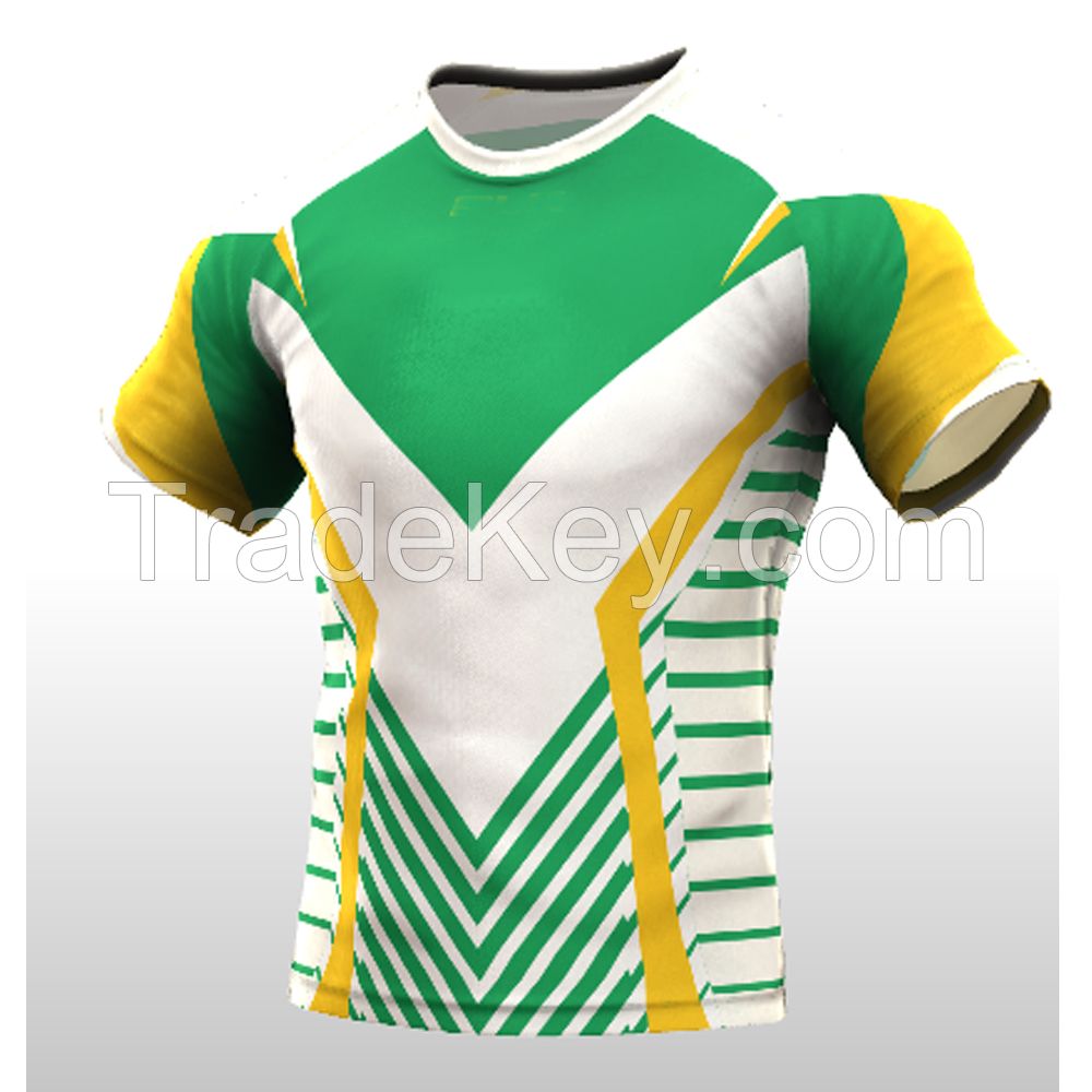 2022 Sports Team Wear Breathable Quick Dry Sublimated Rugby Jersey
