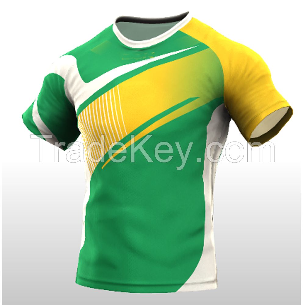 Fully sublimation league practice rugby shirt custom blank plain rugby jerseys