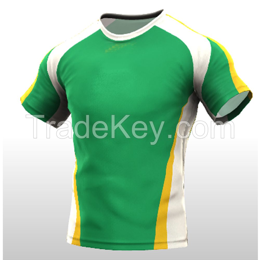 Tight fit professional training sublimated men rugby jersey