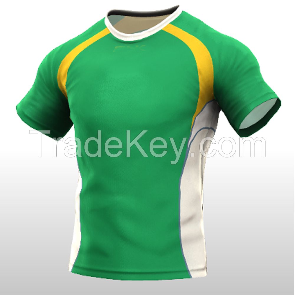 Tight fit professional training sublimated men rugby jersey