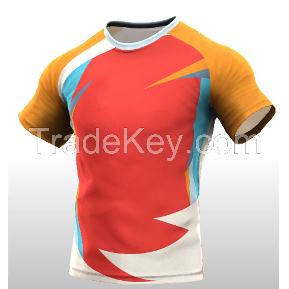 Wholesale Men Sublimation Rugby Jersey Custom Team Logo 2022 Rugby Jersey