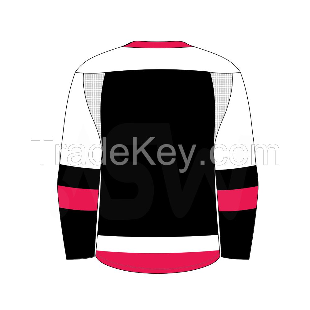 Custom print team name number ice hockey jersey quick dry fabric ice hockey jersey