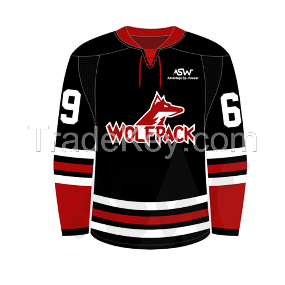 Custom Sublimation Ice Hockey Jersey Cheap Team Hockey Shirts Sublimated International Ice Hockey Jersey