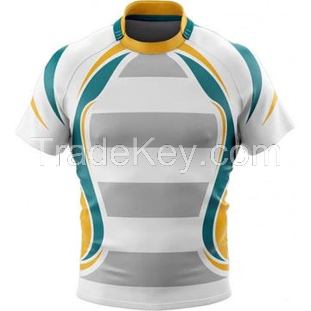 Wholesale customized rugby jersey hot sale sublimated men rugby  jersey 2022
