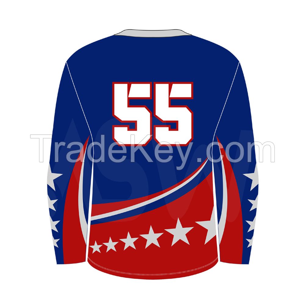 Professional sportswear custom printing team ice hockey jersey