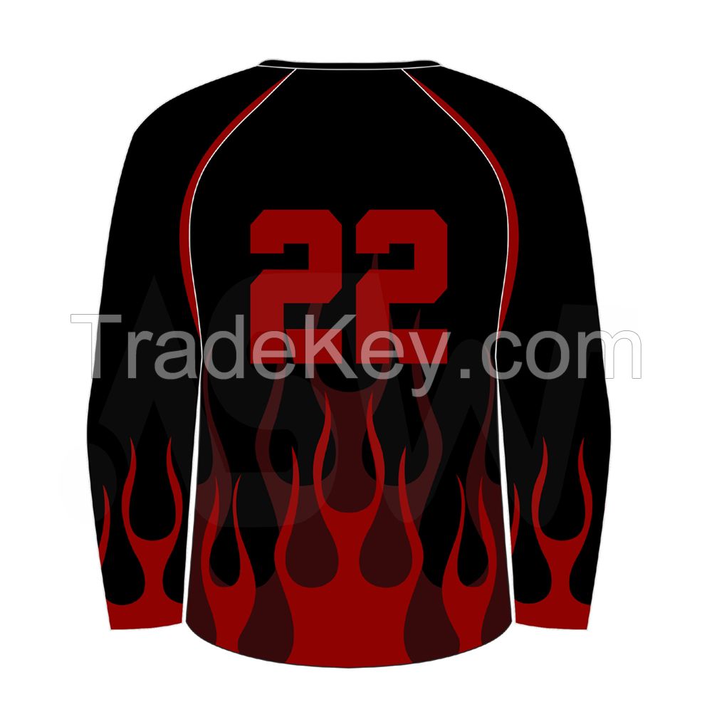 Wholesale cheap price newest design sublimation printing quick dry sport wear ice hockey jersey