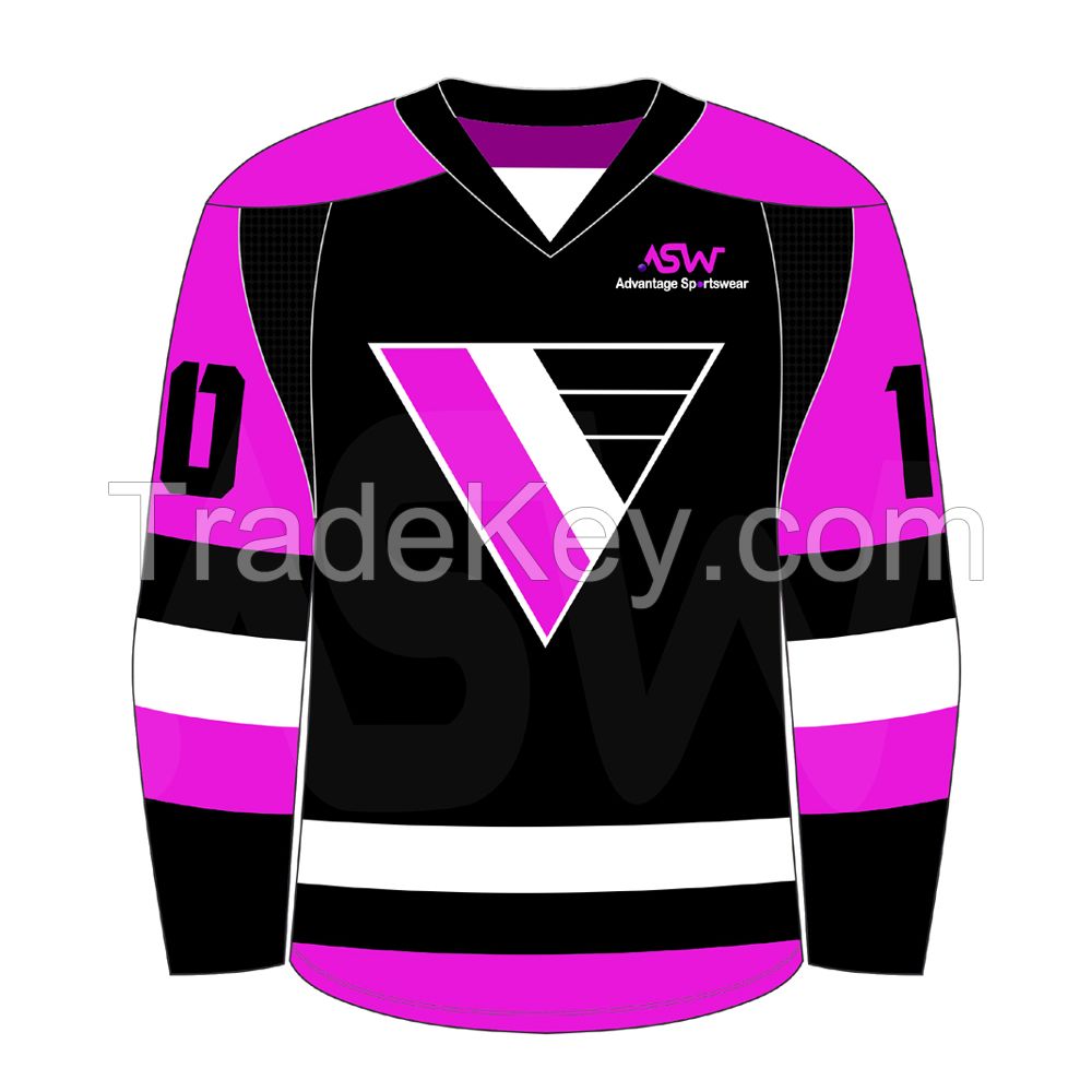 Quick Dry Adult Men's Ice Hockey Jersey Newest Style Custom Design Cheap Ice Hockey Jersey 