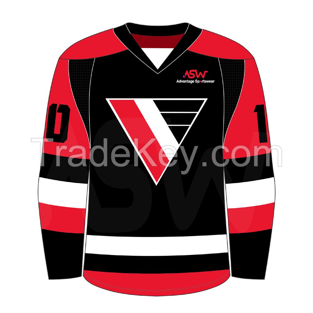 Quick Dry Adult Men's Ice Hockey Jersey Newest Style Custom Design Cheap Ice Hockey Jersey