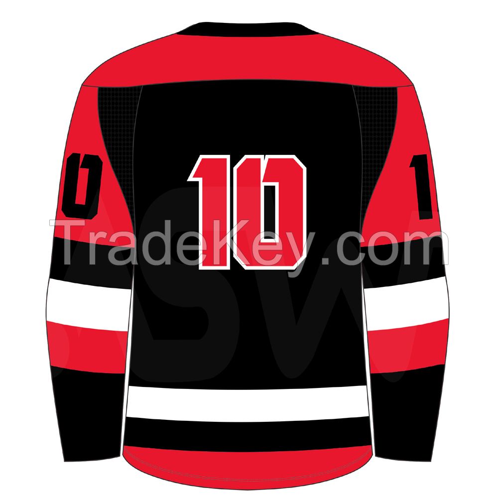 Quick Dry Adult Men's Ice Hockey Jersey Newest Style Custom Design Cheap Ice Hockey Jersey 