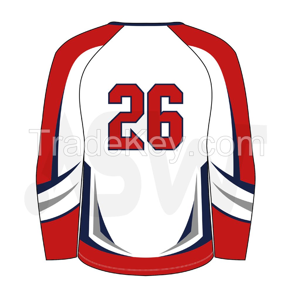 Short sleeve custom USA man ice hockey jersey 