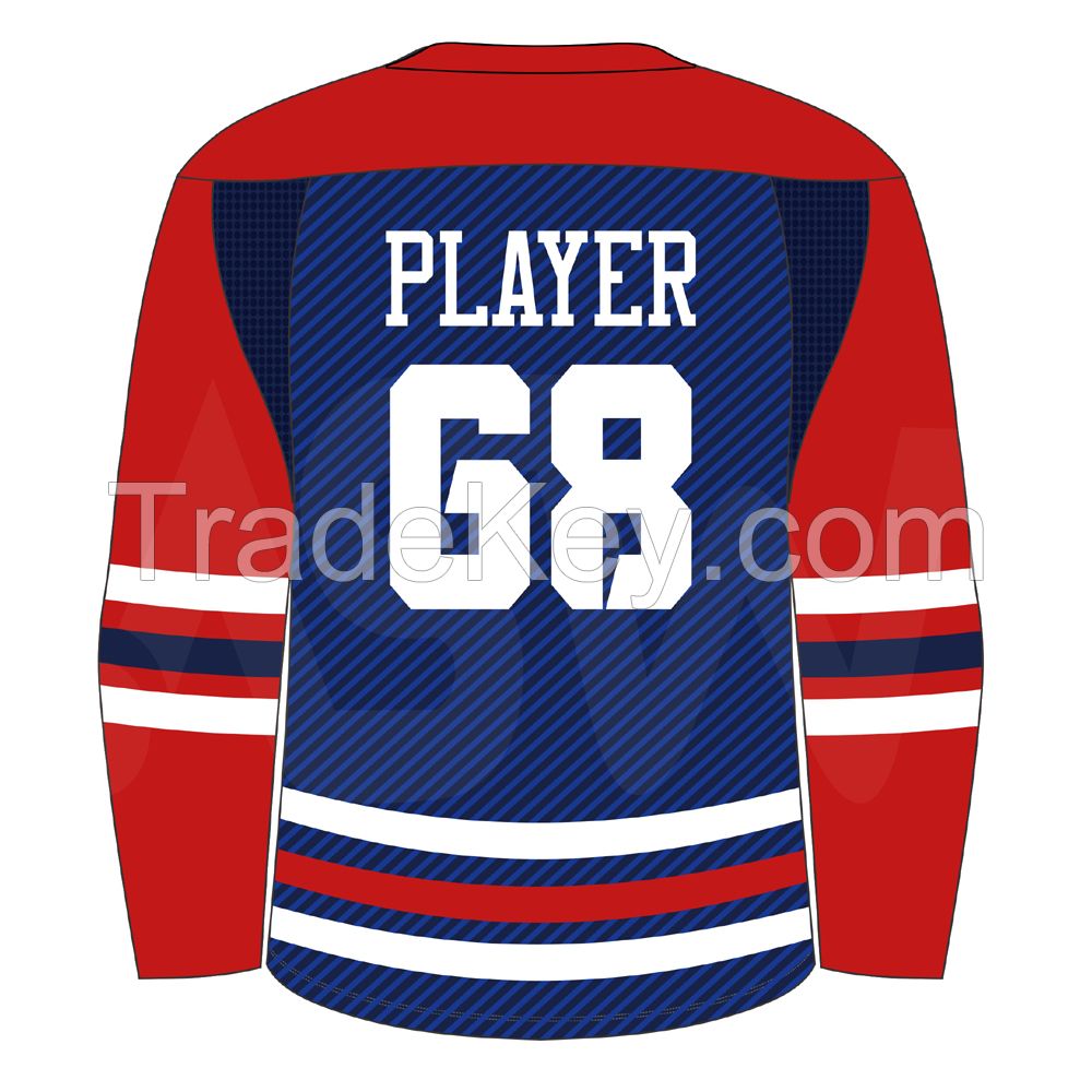 2022-23 ice hockey jersey sublimated custom design hockey jersey for adult