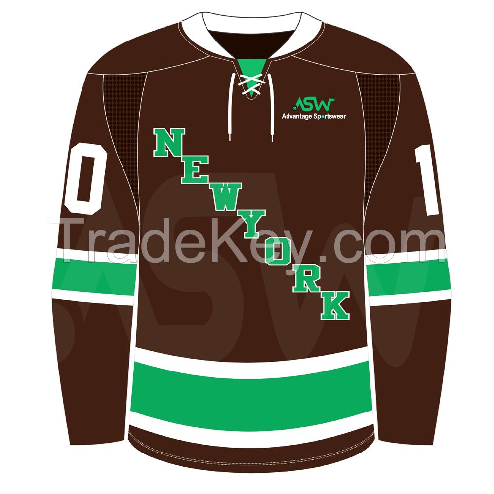 Supreme Quality Polyester Free Design Custom Ice Hockey Jersey 