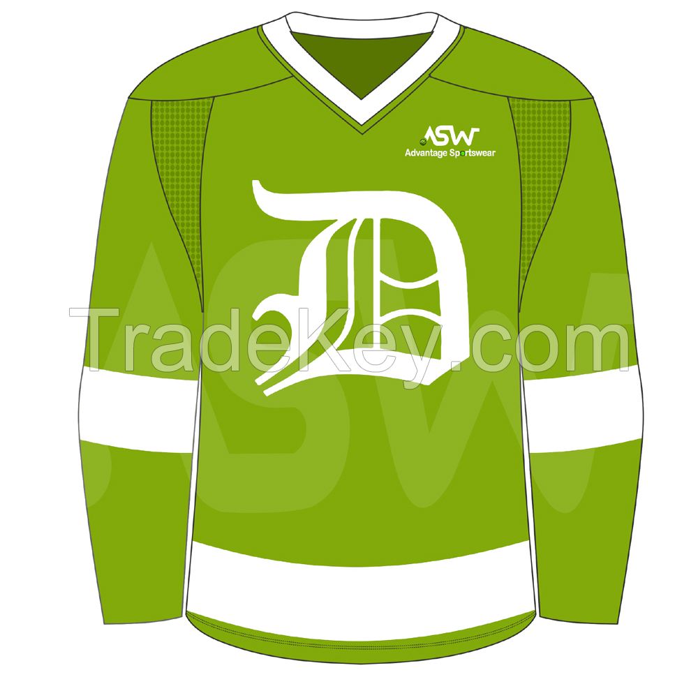 Sublimation hockey training practice jersey cheap filed custom hockey shirts OEM ice hockey jersey
