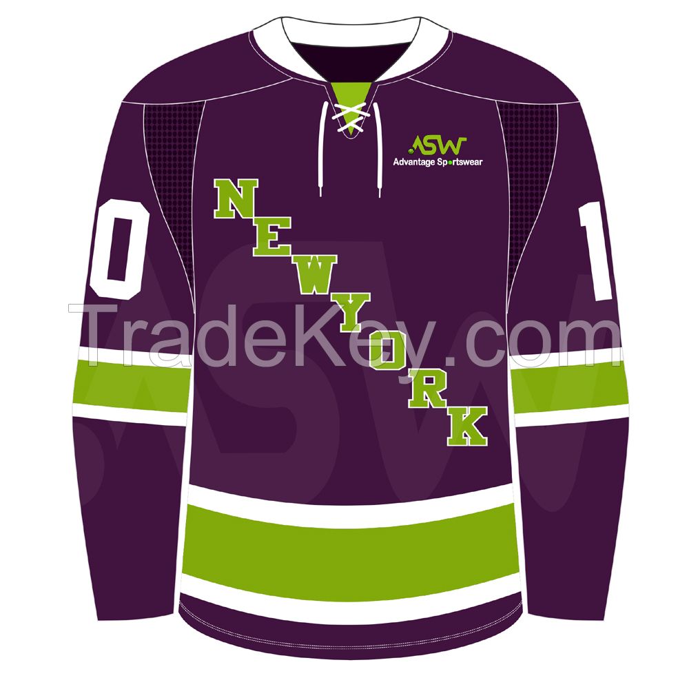 Supreme Quality Polyester Free Design Custom Ice Hockey Jersey