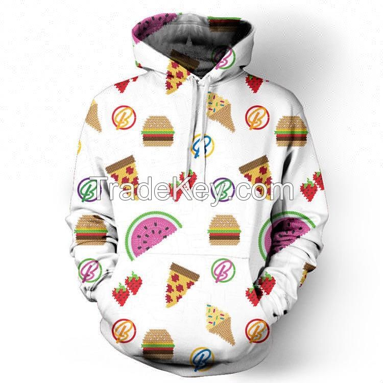 Wholesale Men's 100% Polyester Custom Your Own Design 3D Printed Sublimation Hoodie