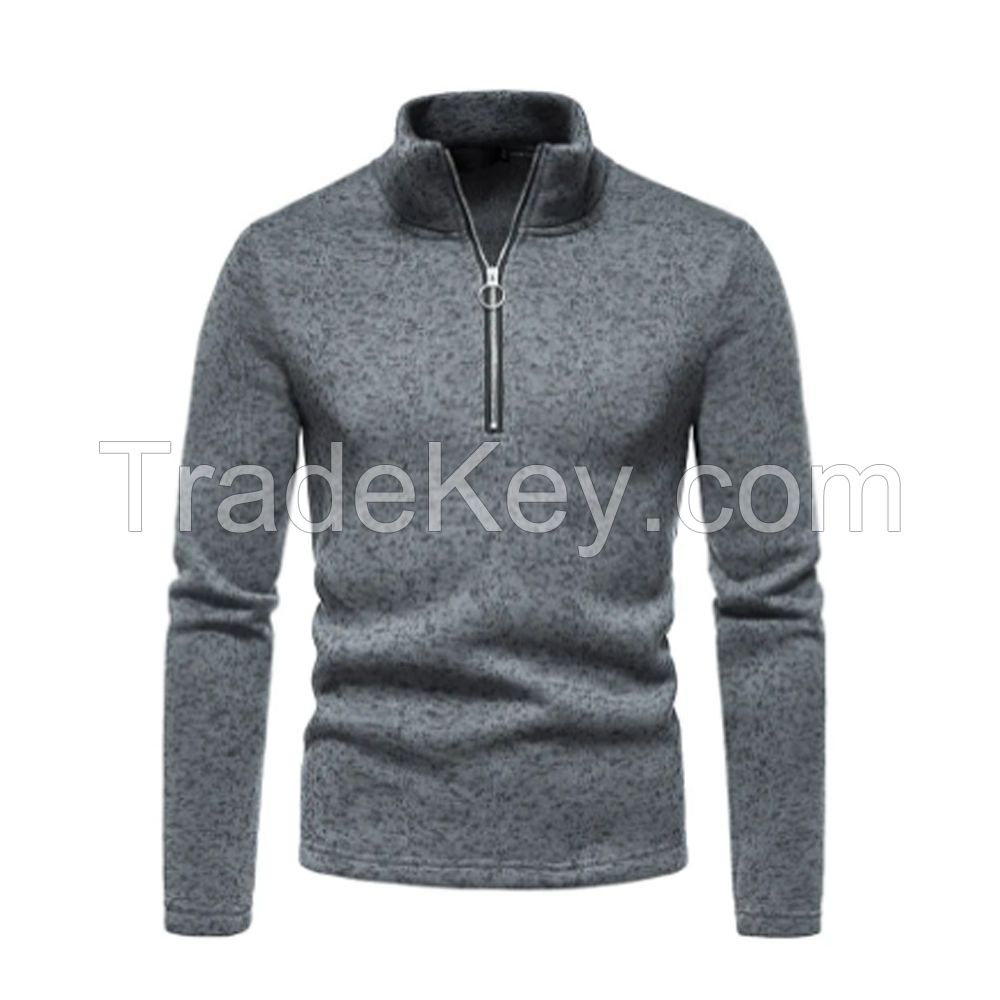 New Design Customize Logo Color Men Luxury Golf Hoodies Blank Mens Pocket Half Zipper Hoodies