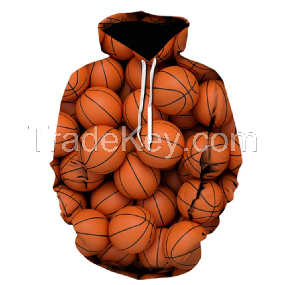 Custom Logo 3D Printed Hoodies Oversize Pullover Washed Polyester Men Male Streetwear Sublimation Sweatshirt Hoodies