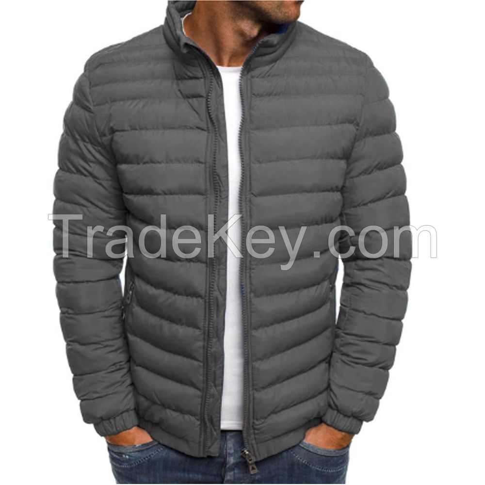 Winter Outdoor Plus Size Puffer Jacket Goose Down Padded Quilted Bubble Jacket Men