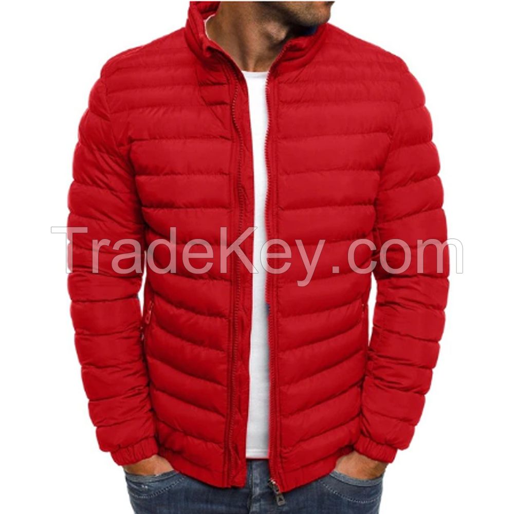 Winter Outdoor Plus Size Puffer Jacket Goose Down Padded Quilted Bubble Jacket Men