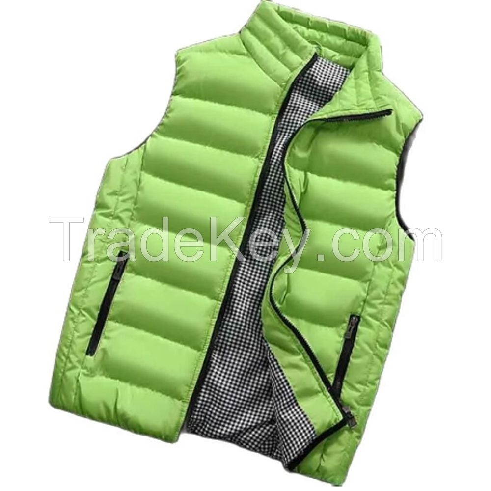 Wholesale custom style 2023 men's sweaters sleeveless quilting puffer jackets Vest winter cotton jacket