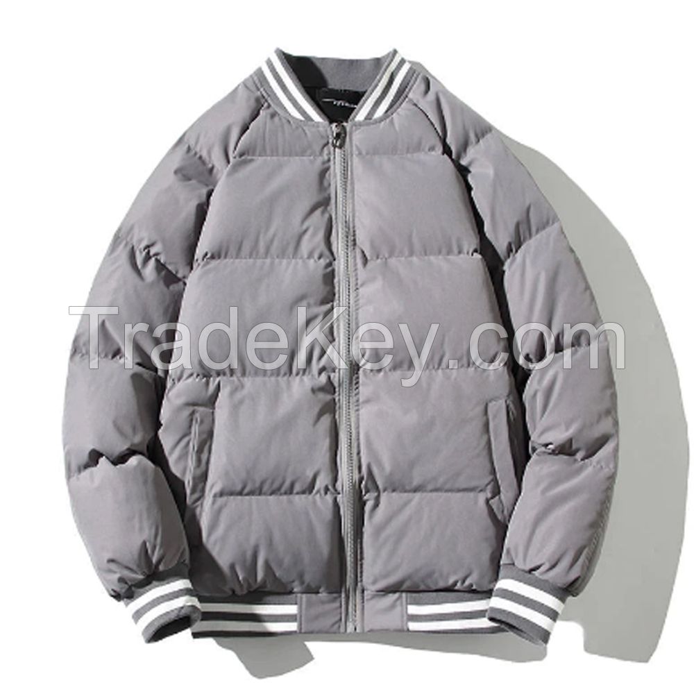 2023 Custom Men Winter Coat Streetwear Print Down Thick Outdoor men winter puffer jacket