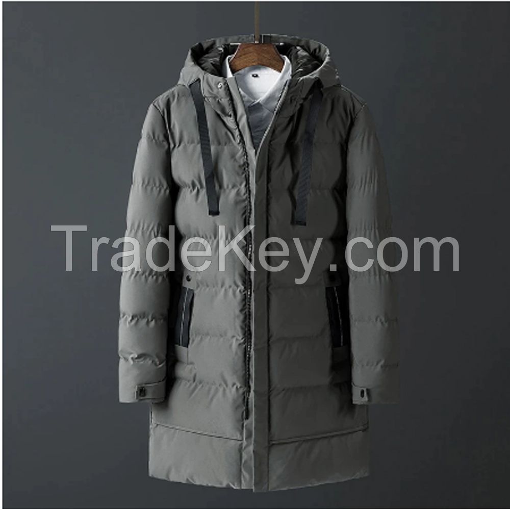 Wholesale high end quality long down puffer jacket men padded jackets men's long winter coats