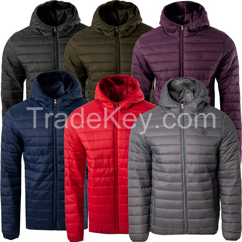 Top Quality Custom Warm Cotton Puffer Hooded Winter Padded Men's Puffer Jackets