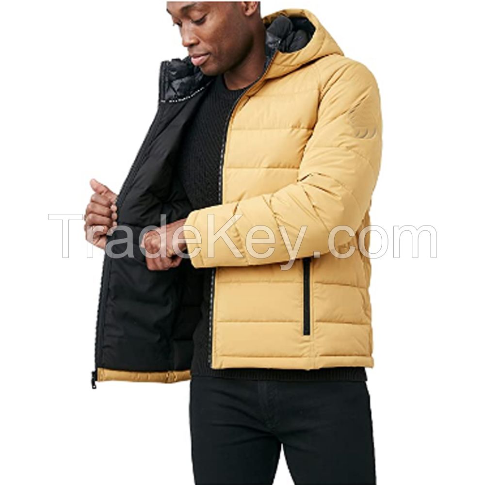 Advantage Best Design Men's Winter Thick Full Zip Up Hooded Puffer Jacket
