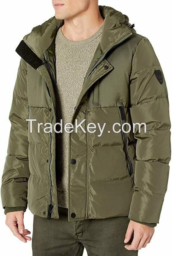 Custom Wholesale winter light outdoor warm plus size men quilted puffer jacket