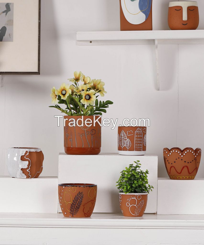 Factory Direct Terracotta Pots Classic Ceramic Flower Pot Multi Size Succulents Red Clay Planter Pots