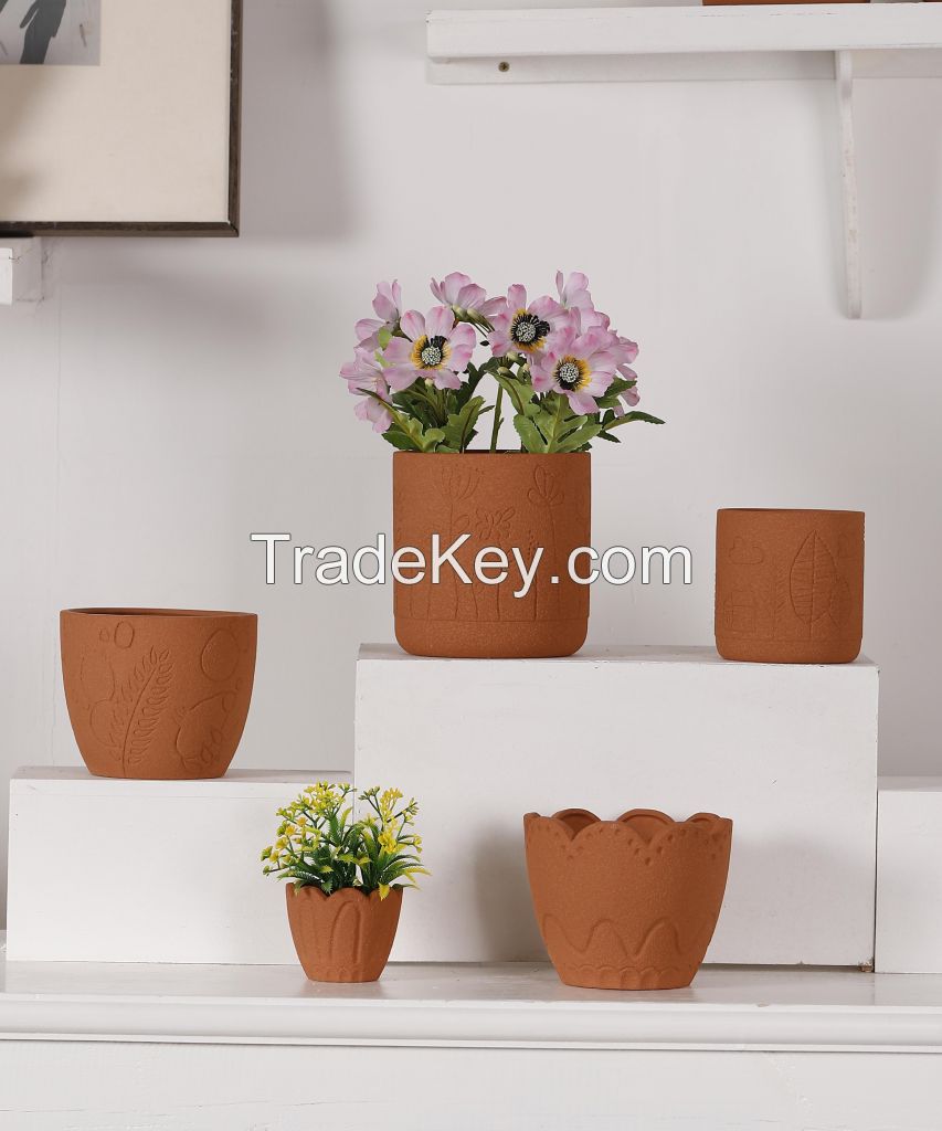 Factory Direct Terracotta Pots Classic Ceramic Flower Pot Multi Size Succulents Red Clay Planter Pots