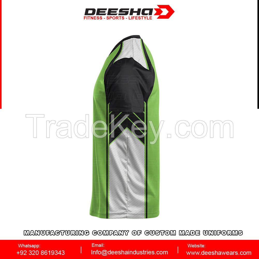 Sublimation volleyball half sleeve jerseys