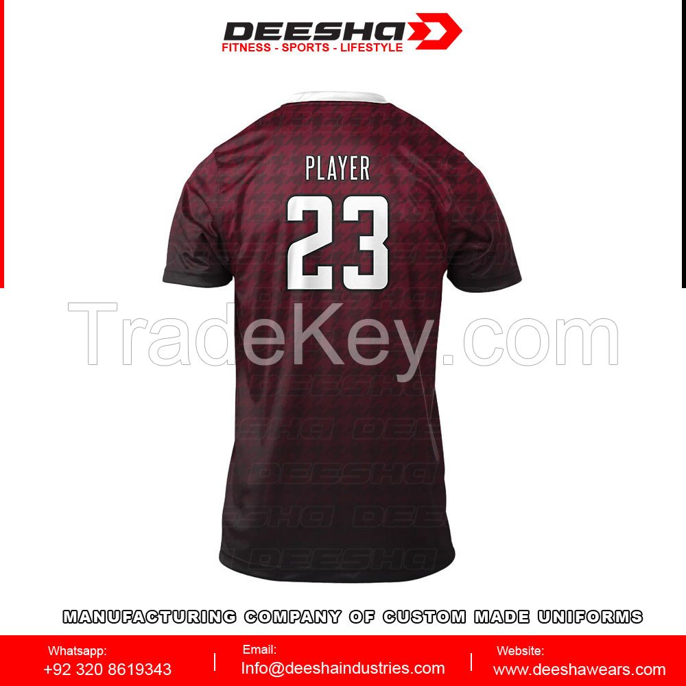 Sublimation volleyball half sleeve jerseys