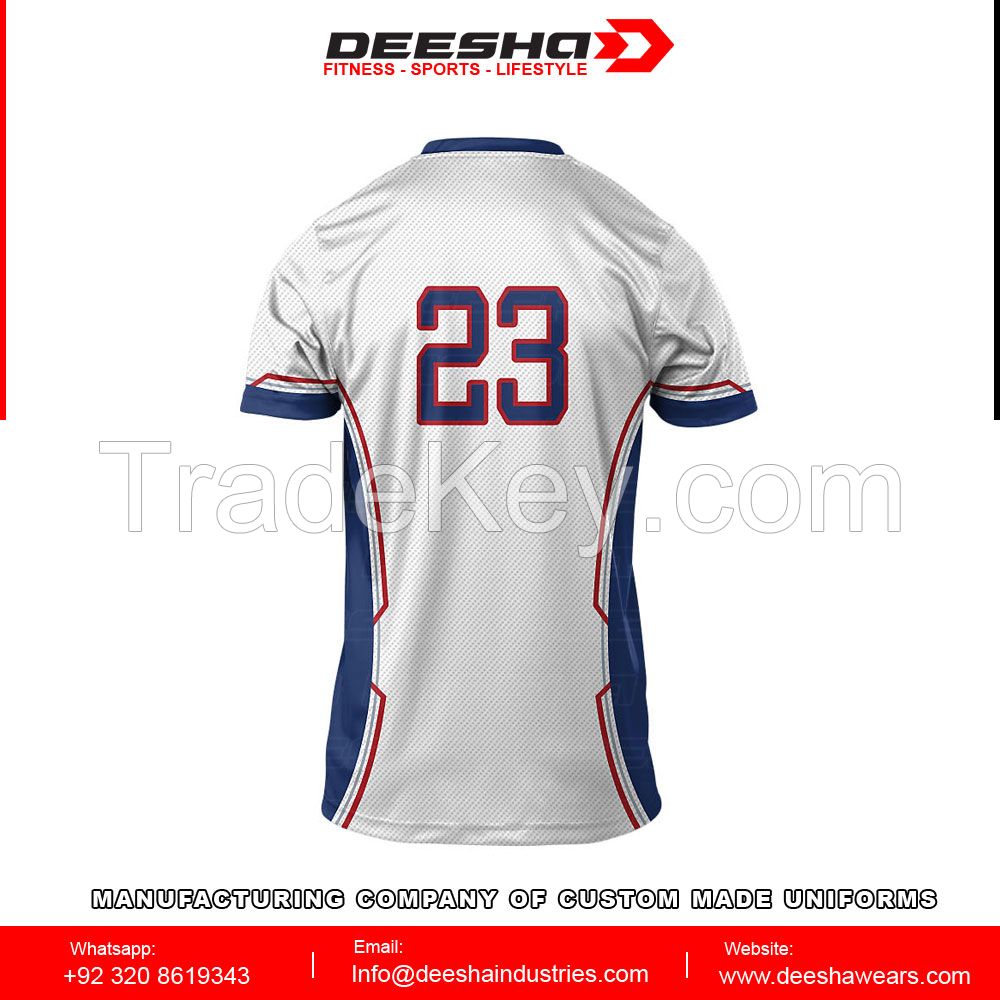 Sublimation volleyball half sleeve jerseys