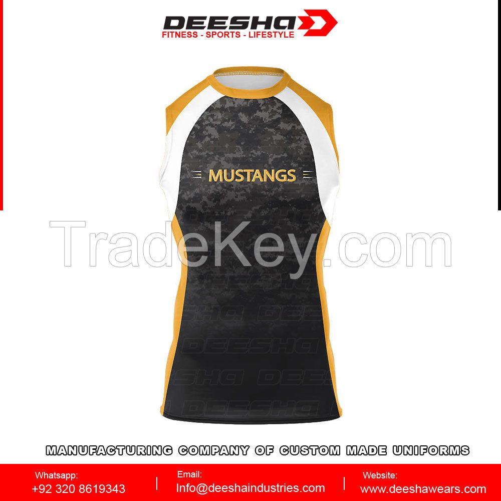 Custom Men's Fitted Sleeveless Tank Sports Wears Track Jerseys Compression