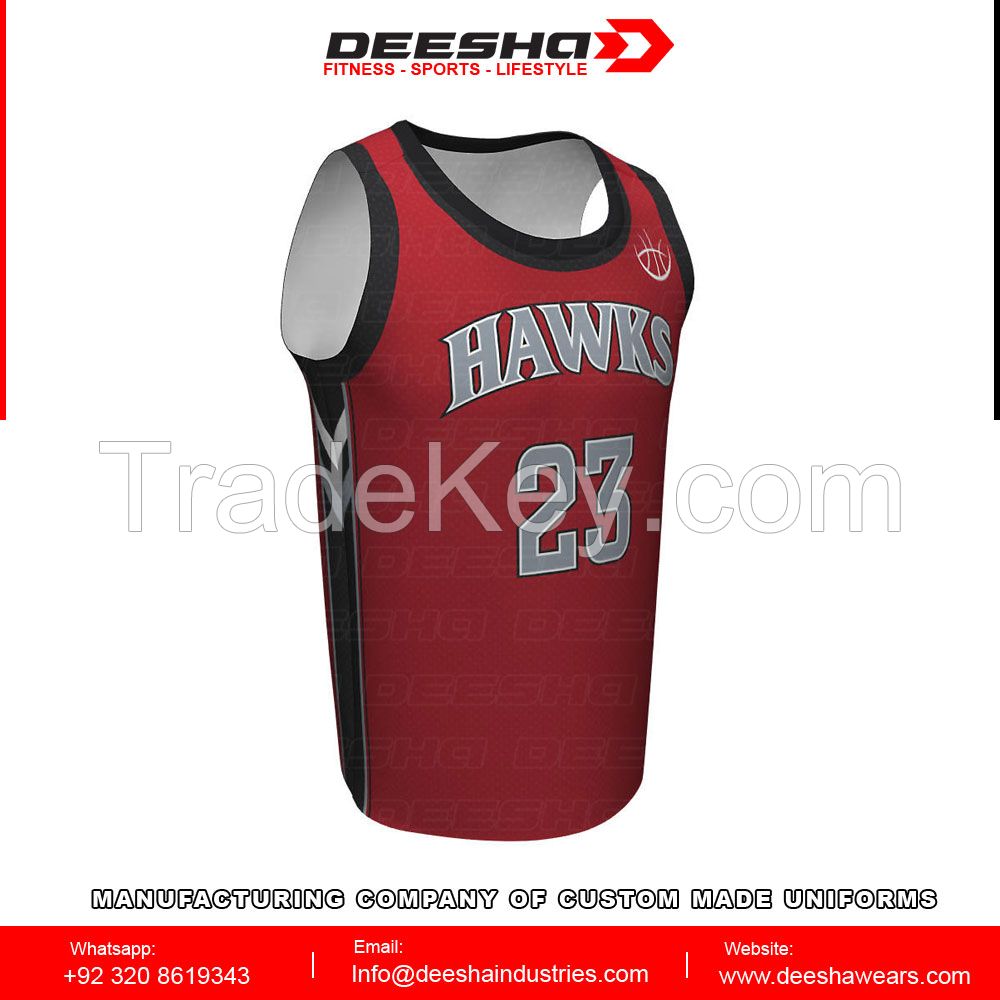 Sublimation basketball jerseys for men