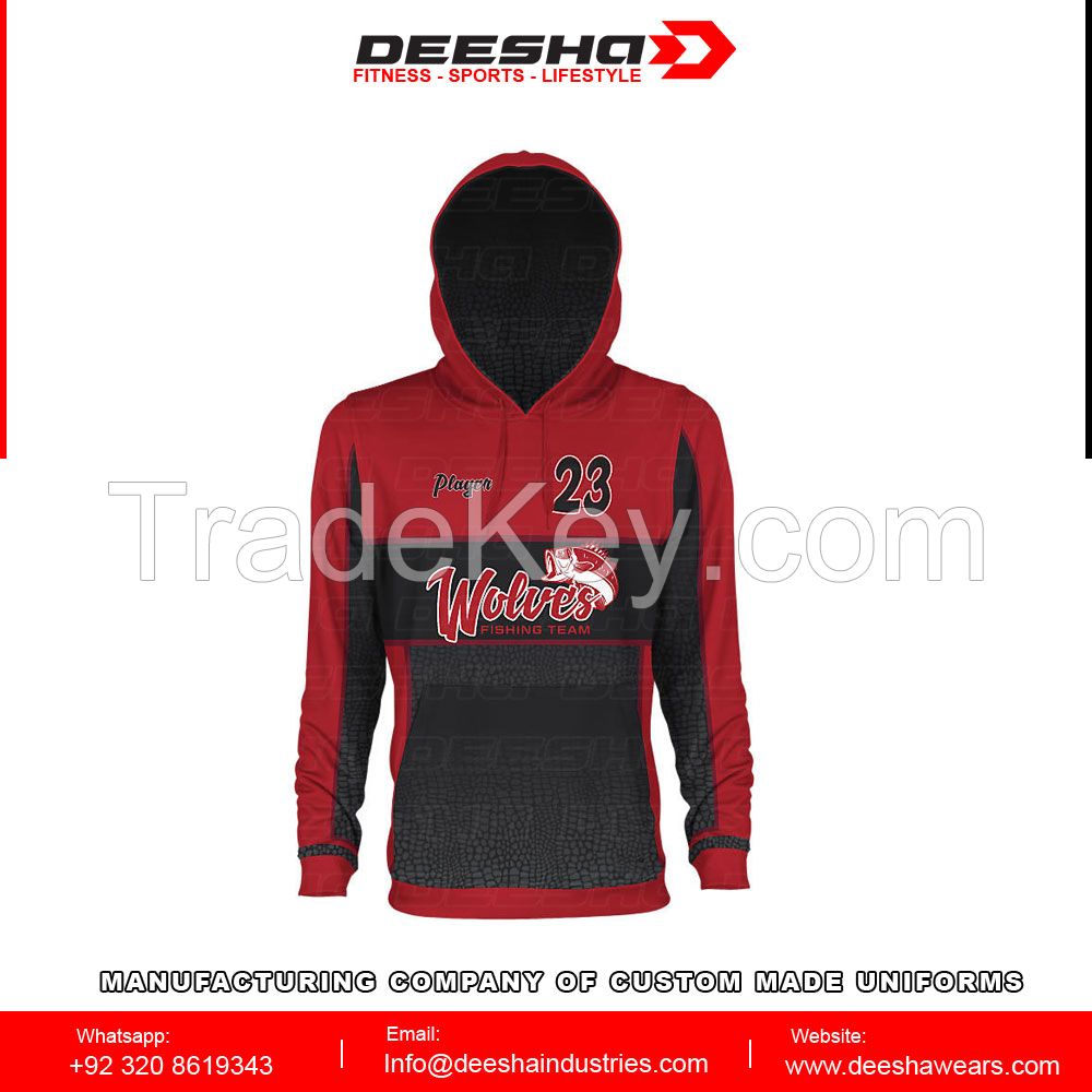 new arrival custom made fishing hoodies for youth