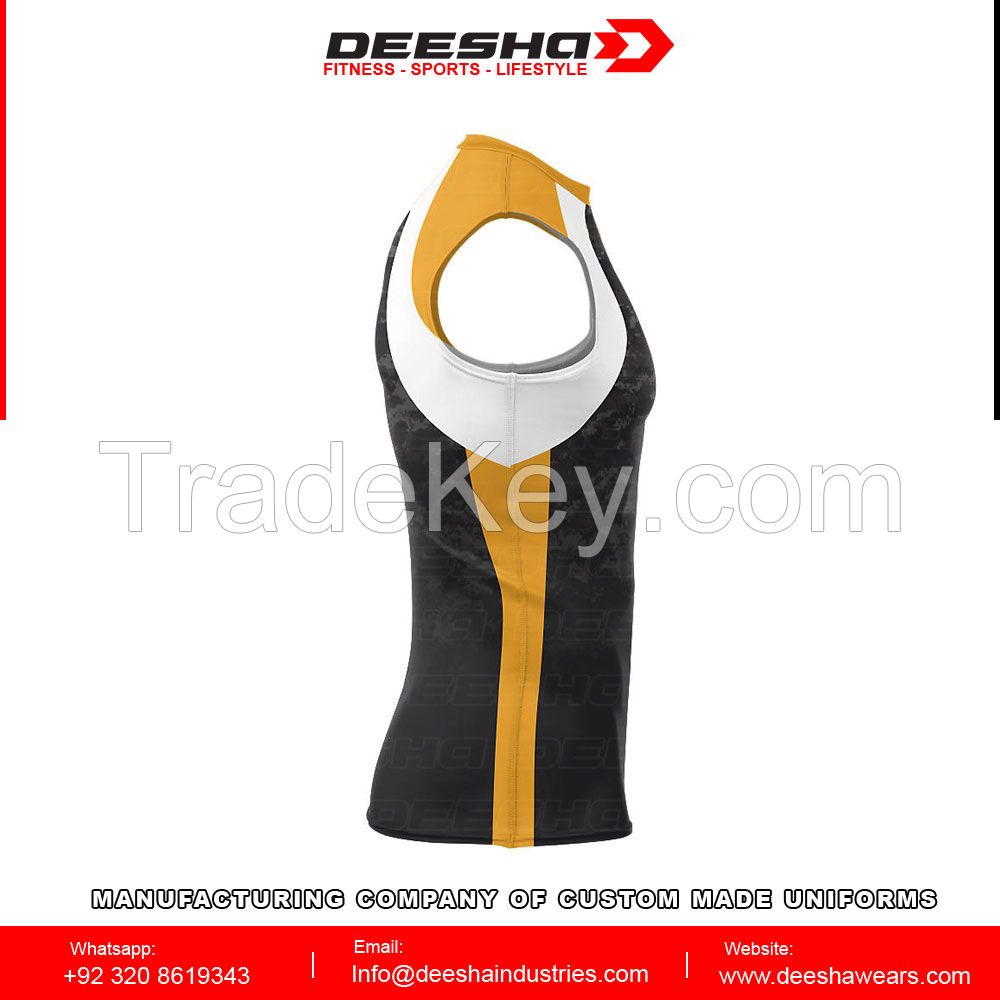 Custom Men's Fitted Sleeveless Tank Sports Wears Track Jerseys Compression