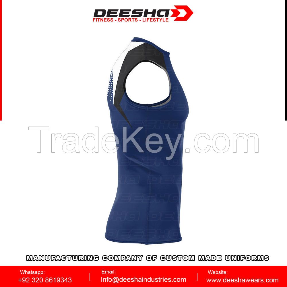 Custom Men's Fitted Sleeveless Track Jerseys