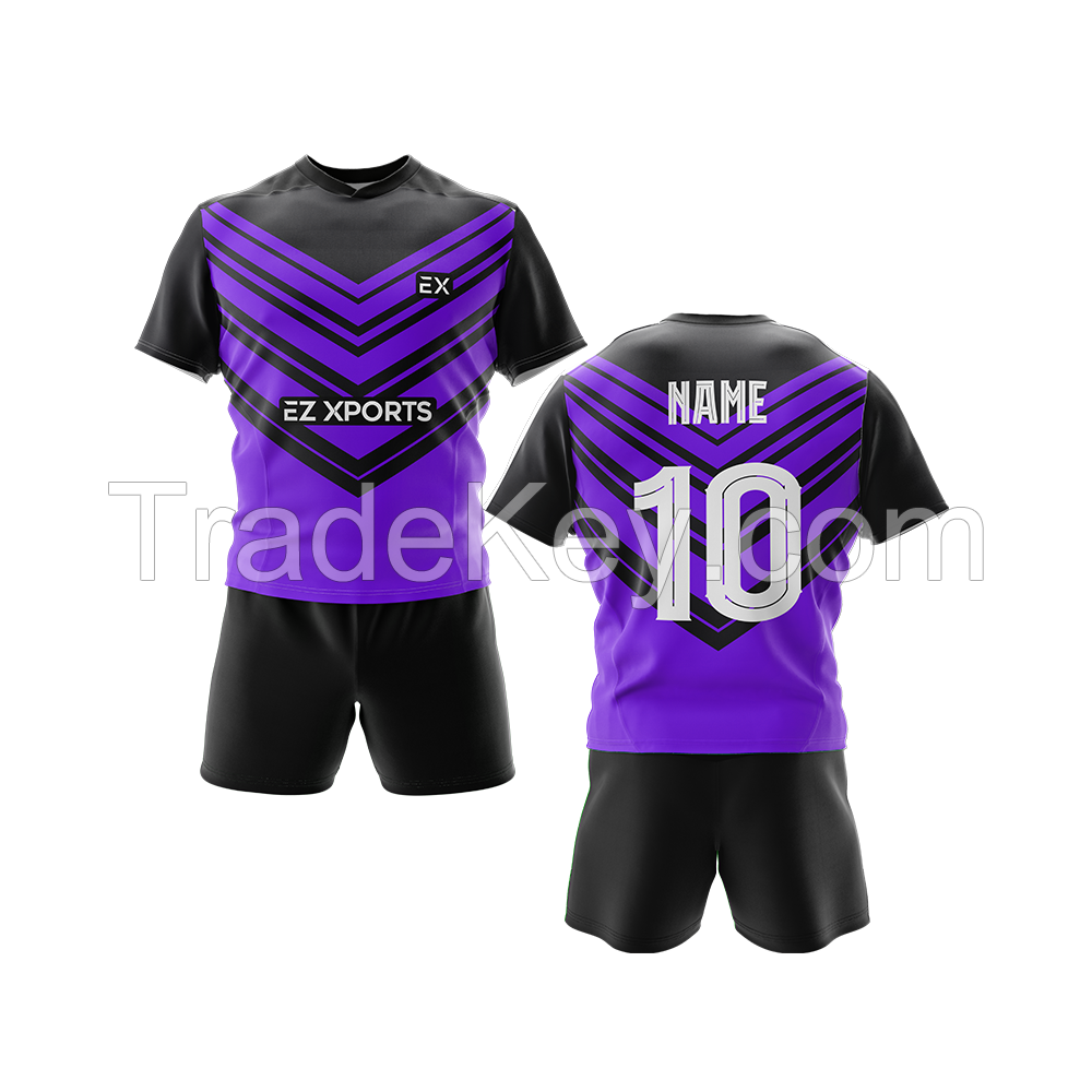 Sublimated Rugby Jerseys & Shorts Soccer Uniforms for men
