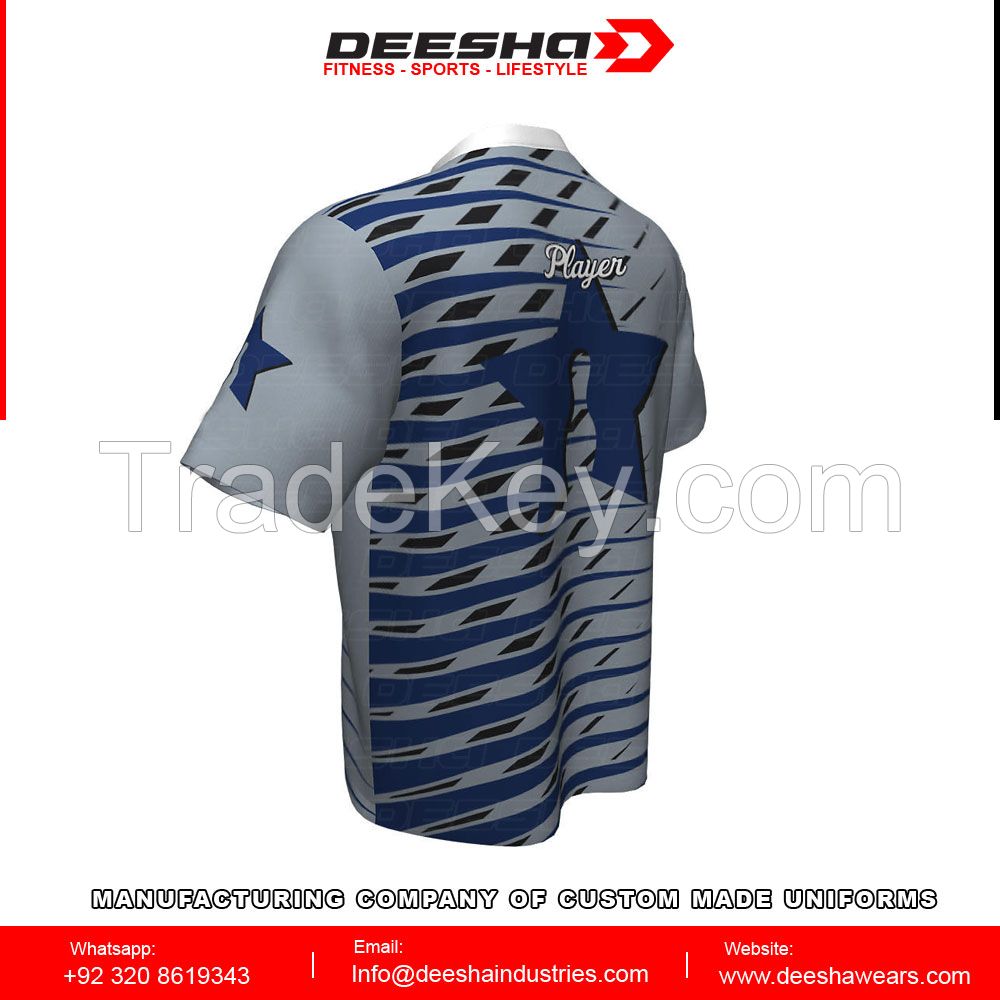 Custom Men's Short Sleeve Bowling Shirt & Crew Neck Bowling Shirts